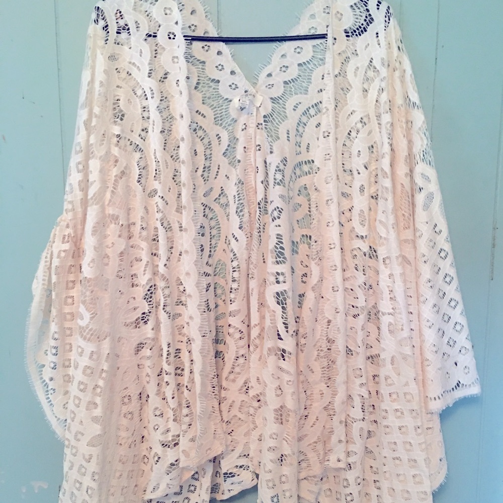 White lace cardigan